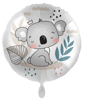 Folienballon - Koala mit Krone - ø 43cm